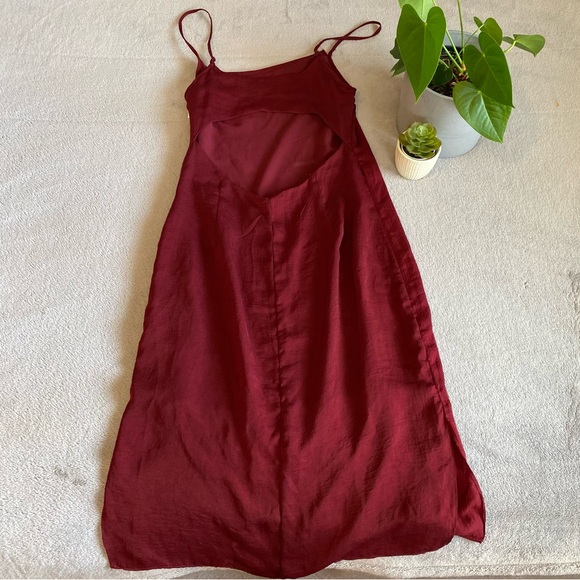 Bershka red silky slip dress size small - Picture 2 of 3